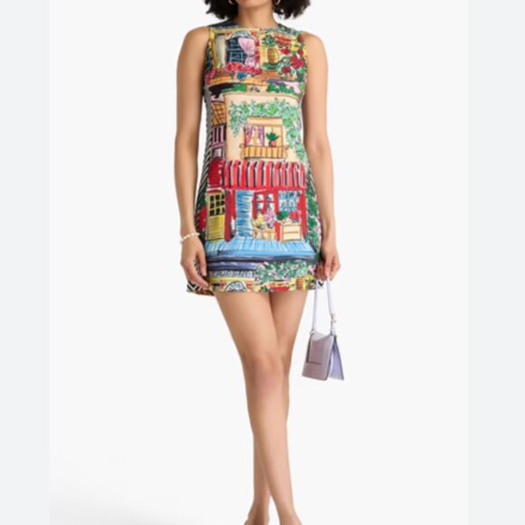 Alice + Olivia Dresses & Skirts - Alice + Olivia Coley Print Sleeveless Mini Dress Size 10 Vacation Dreams
